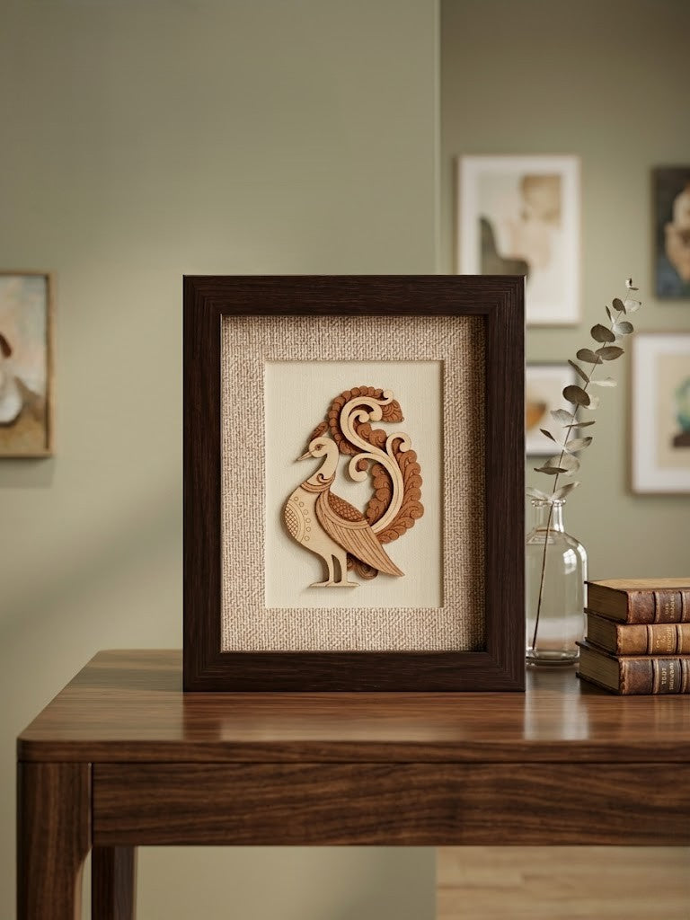 Peacock Art Wall Frame for Elegant Home Decor new