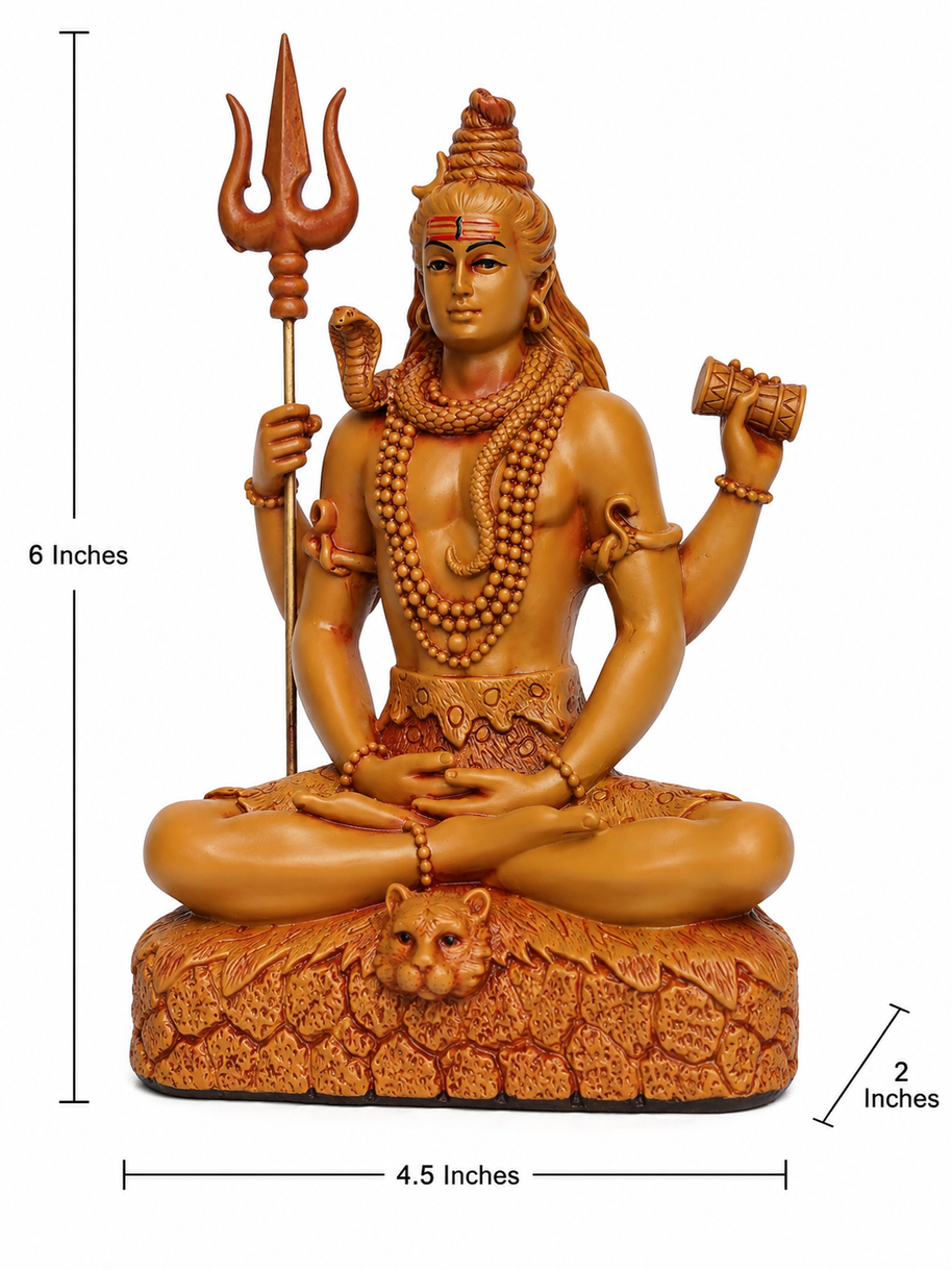 Handcrafted Poly Resin Meditating Lord Shiva Statue