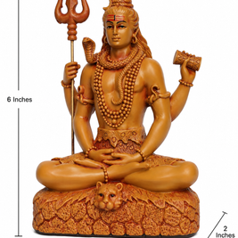 Handcrafted Poly Resin Meditating Lord Shiva Statue