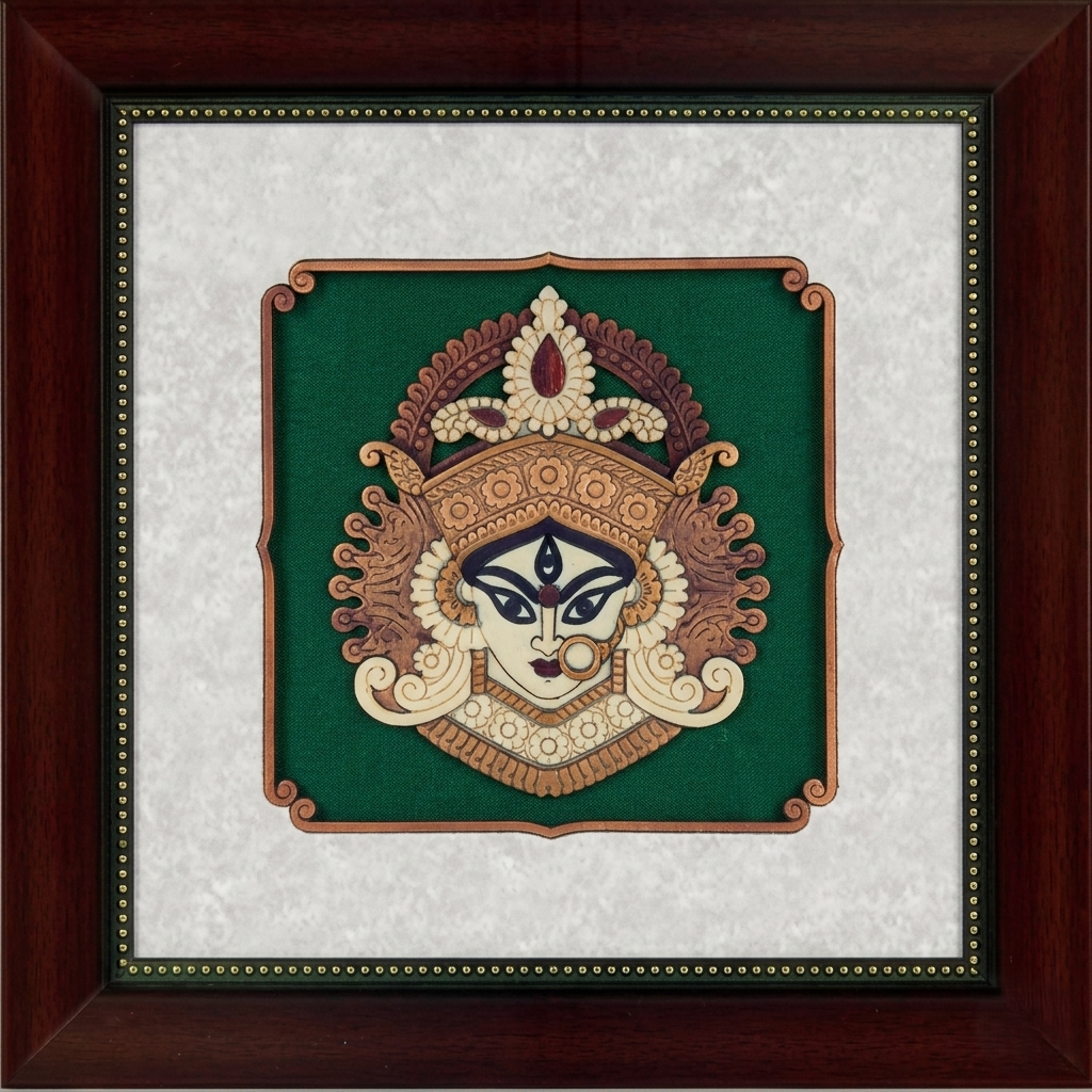 Durga Wooden Carving Frame