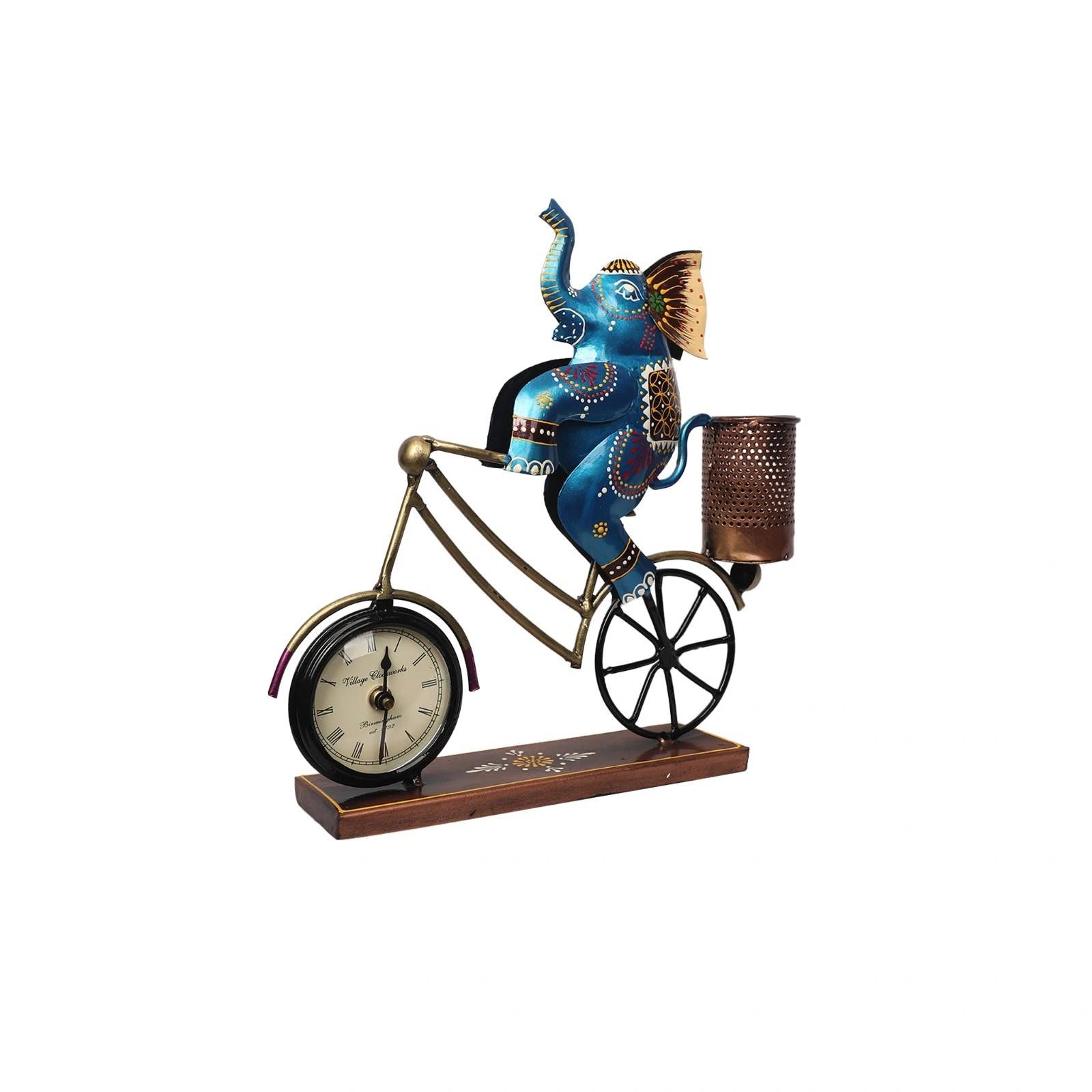 Iron Painted Elephant Decor