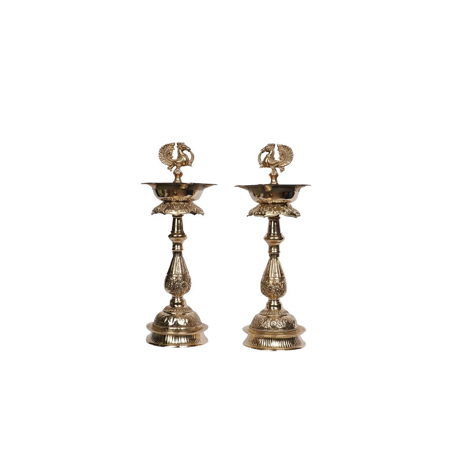 Brass Mahalakshmi Murga Lamp