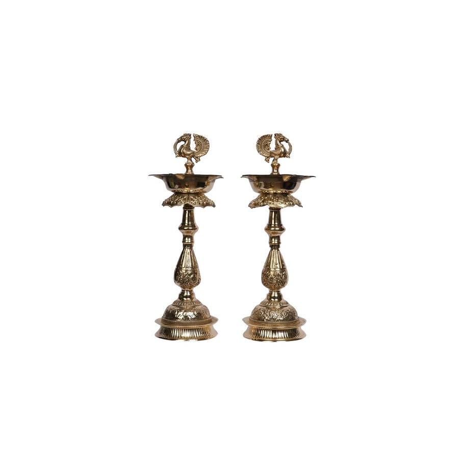 Brass Mahalakshmi Murga Lamp