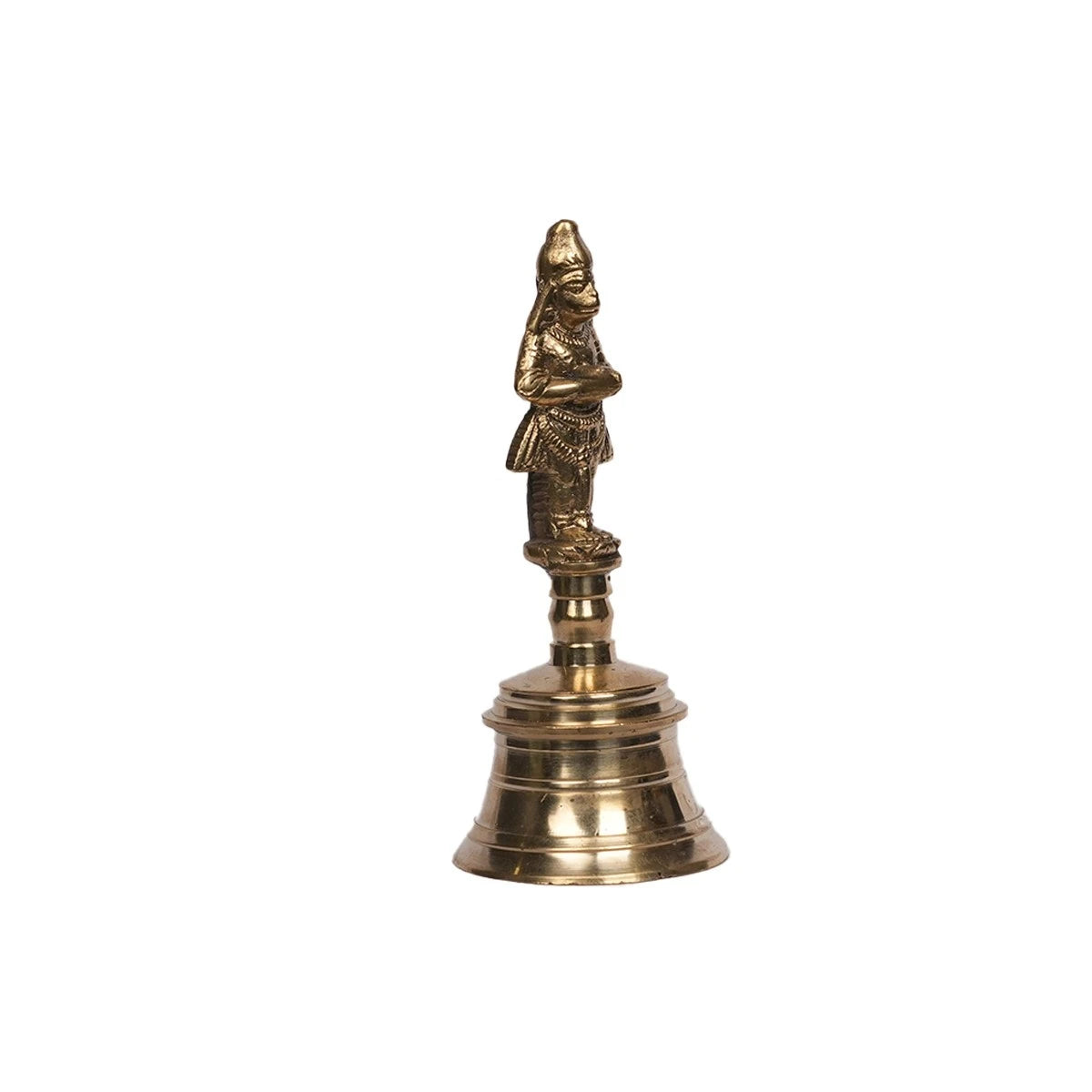 Brass Pooja Bell with Hanuman Handle for Daily Rituals