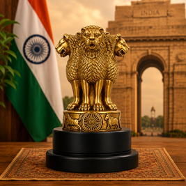 Brass Ashoka Stambh with Base – 9