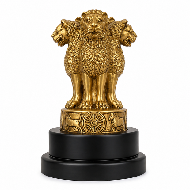 Brass Ashoka Stambh with Base – 9" Height