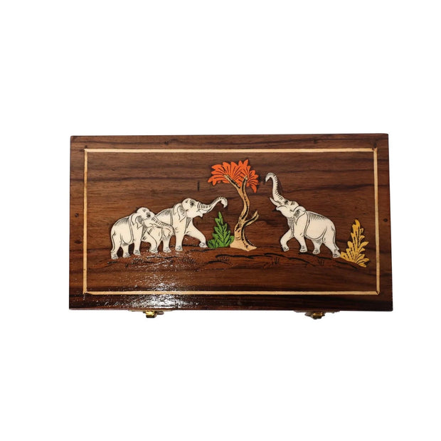 Rosewood Inlay Jewellery Box