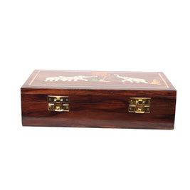 Rosewood Inlay Jewellery Box