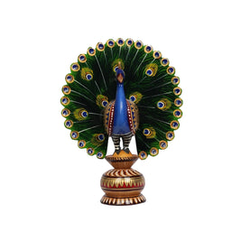 Elegant handcrafted peacock