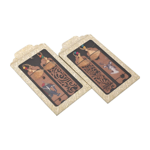 Wooden Deer And Elephant Bookmark