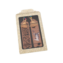Wooden Deer And Elephant Bookmark