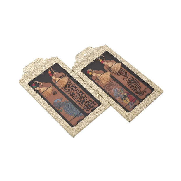 Wooden Radha Krishna Bookmark
