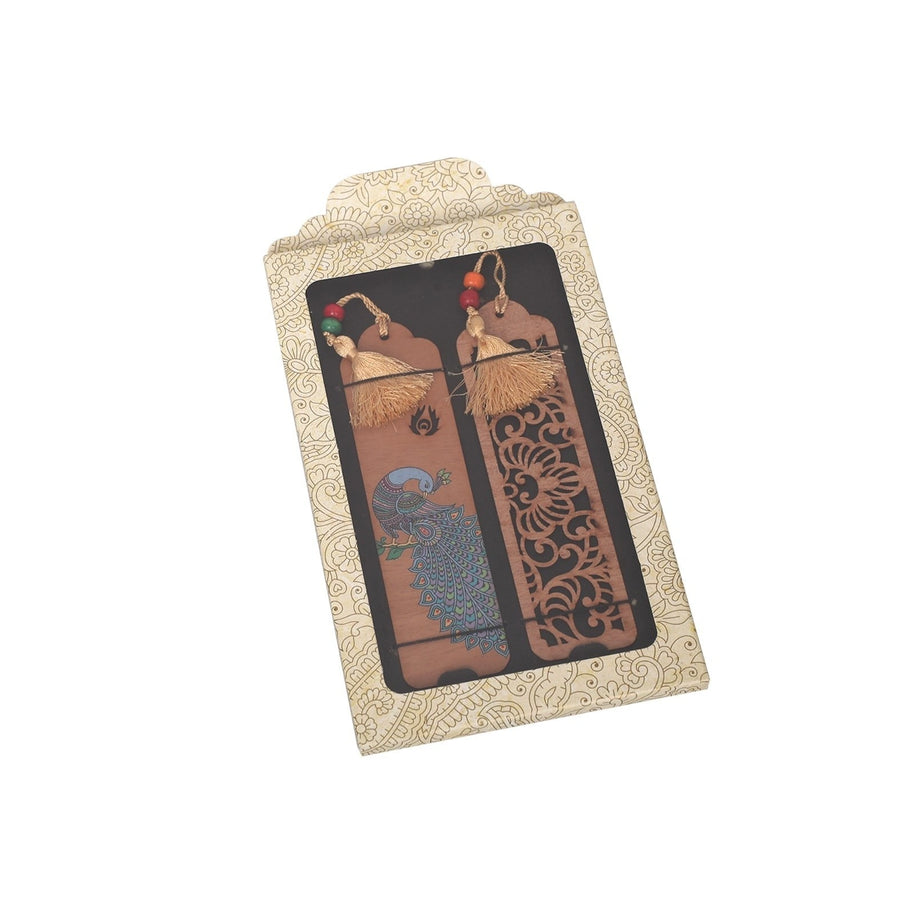 Wooden Radha Krishna Bookmark