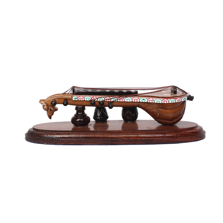 Wooden Saraswati Veena Decor
