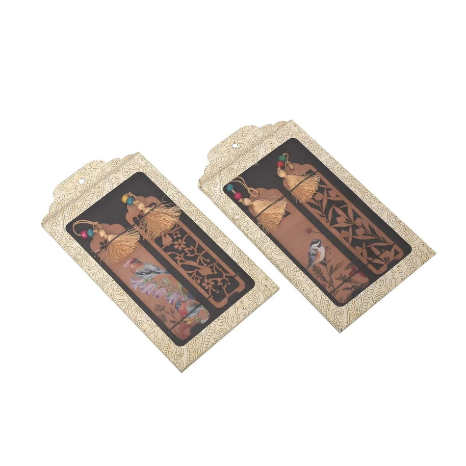 Wooden Sparrow Bookmark