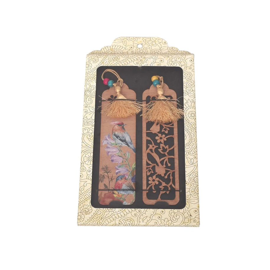 Wooden Sparrow Bookmark