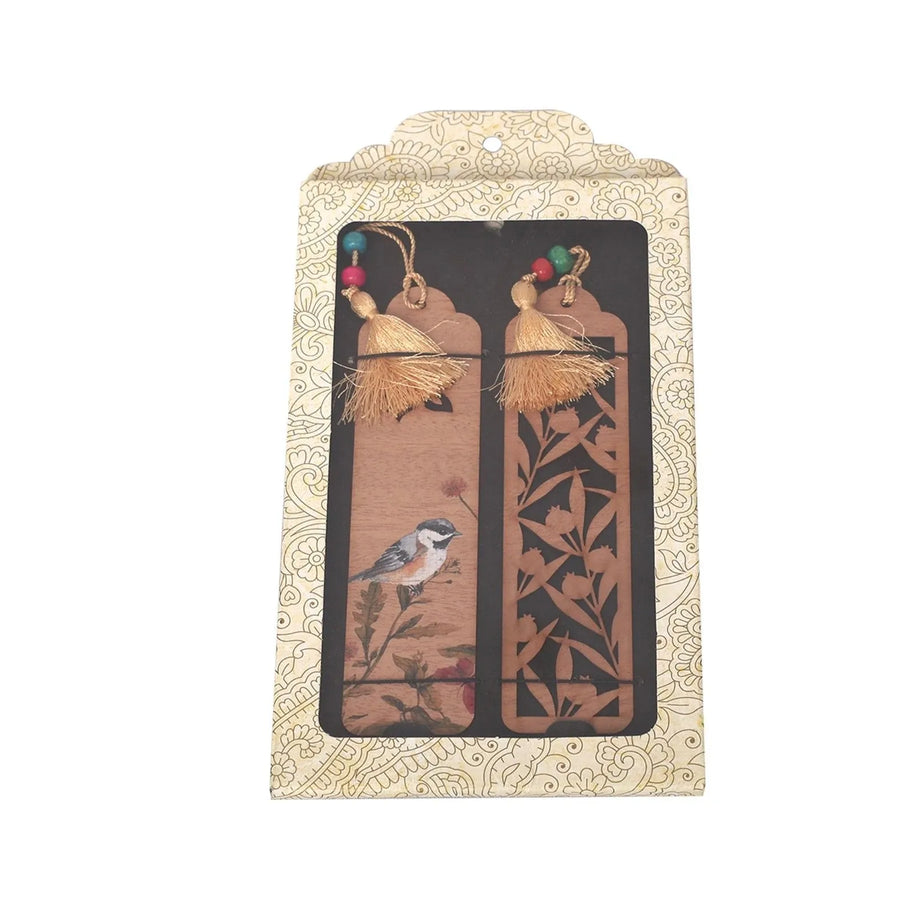 Wooden Sparrow Bookmark