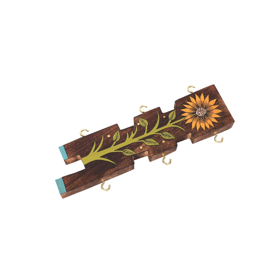 Wooden Tribal Key Holder