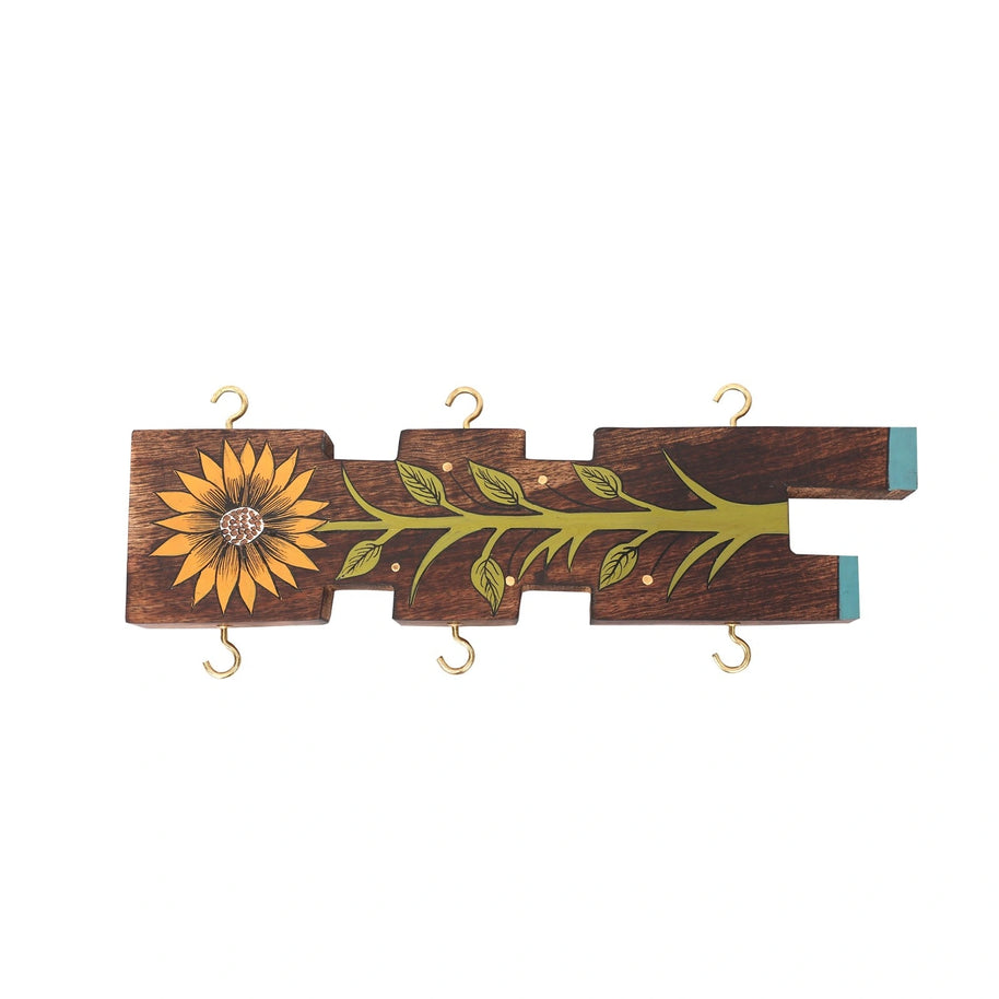 Wooden Tribal Key Holder