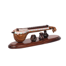 Wooden Veena Showpiece