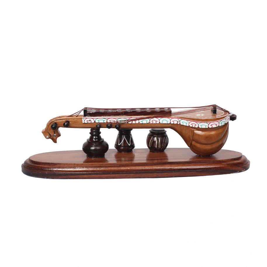Wooden Veena Showpiece