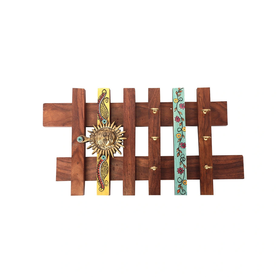 Wooden Warli Key Holder