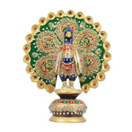 Wooden Dancing Peacock With Painting