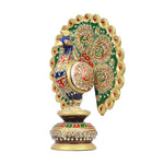 Wooden Dancing Peacock With Painting