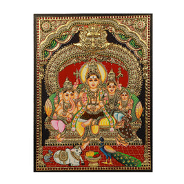 Tanjore Painting Shiva Family