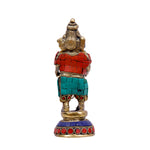 Brass Musical Ganesha Stone Work