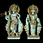 Marble Radha Krishna Pair ragaarts.myshopify.com