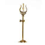 Pure Brass Traditional Trishul Statue | Shiva's Antique Trident Brass Statue