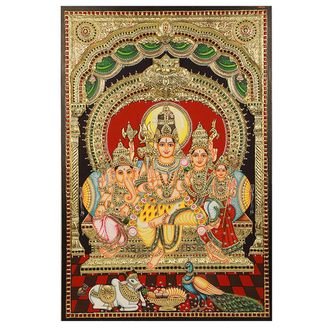 Shiva Parvathi Tanjore Painting