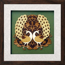 Wh 12x12 Twin Peacock Design ragaarts.myshopify.com
