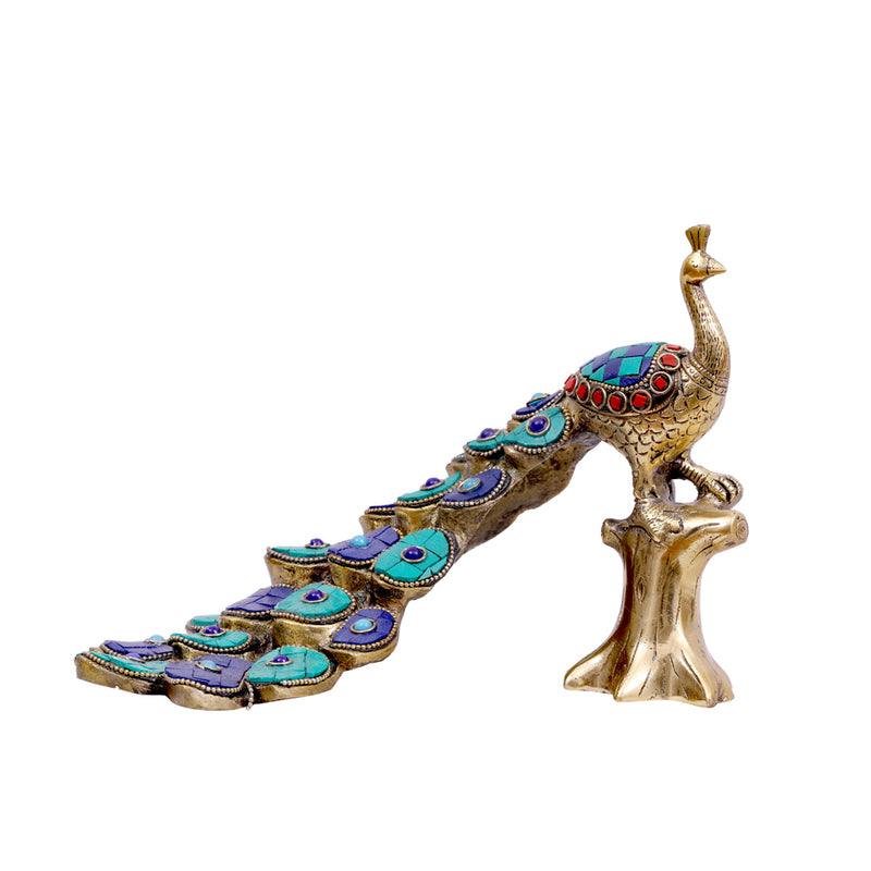Brass Peacock Stone Work