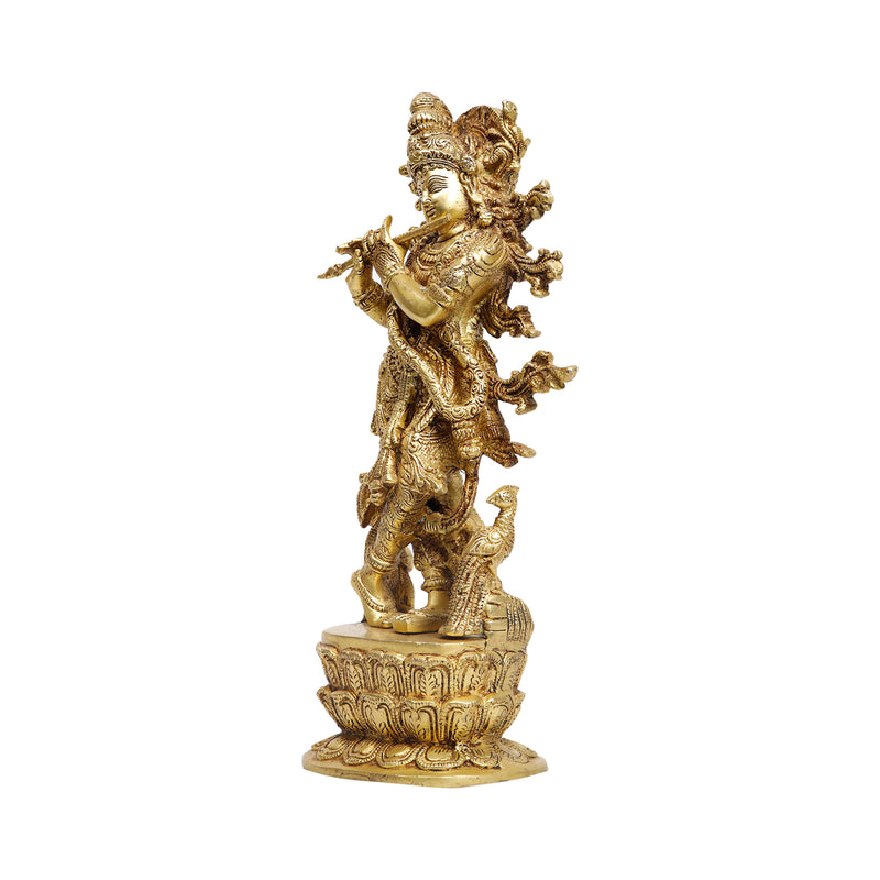 Brass Antique Krishna