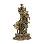 Brass Cow Krishna Idol