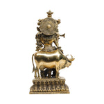 Brass Cow Krishna Idol