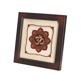 Om Design Wooden Carving Frame