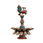 Brass Peacock Diya Stand