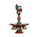 Brass Peacock Diya Stand
