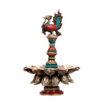 Brass Peacock Diya Stand
