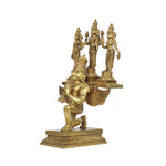 Vishnu, Sri Devi & Bhu Devi on Garud