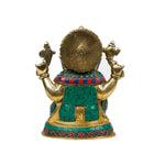 Brass Ganesh Stone Work