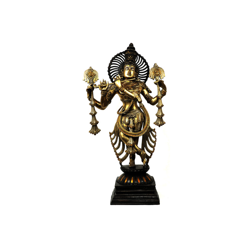 Brass Krishna Statue