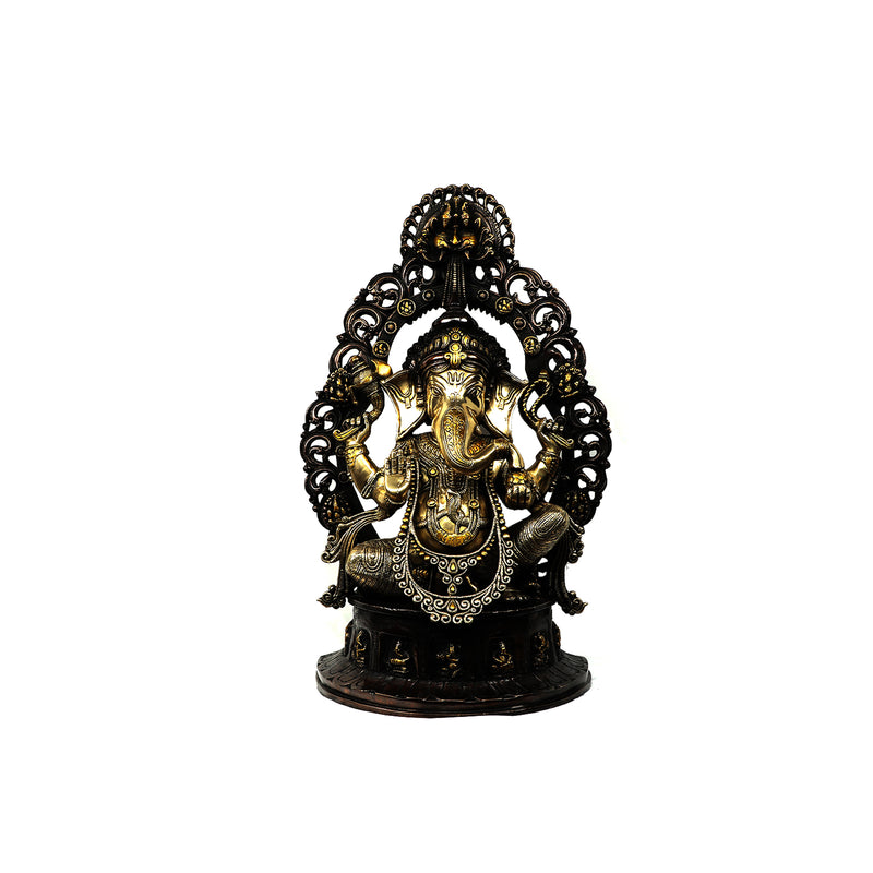 Brass Ganesha with Arch