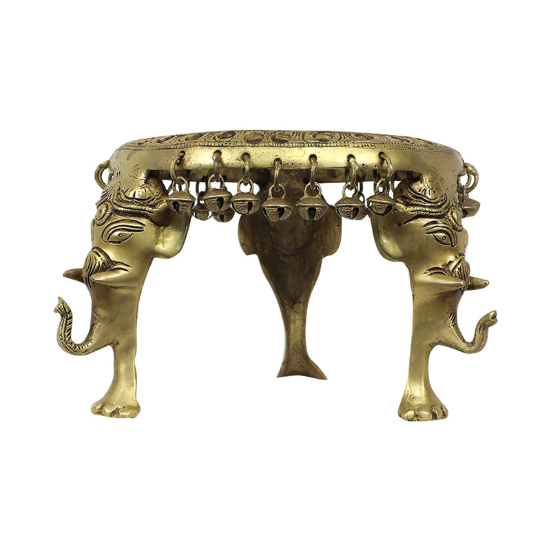 Brass Elephant Leg Stool