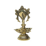 Brass Shanku Chakra With 5 Diya