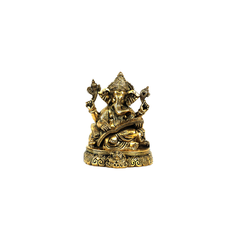 Brass Book Ganesha