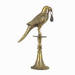 Brass Parrot double stand with bell